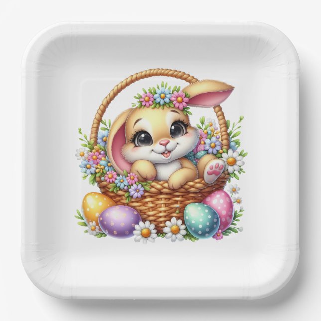 Easter Bunny  Pappteller (Vorderseite)