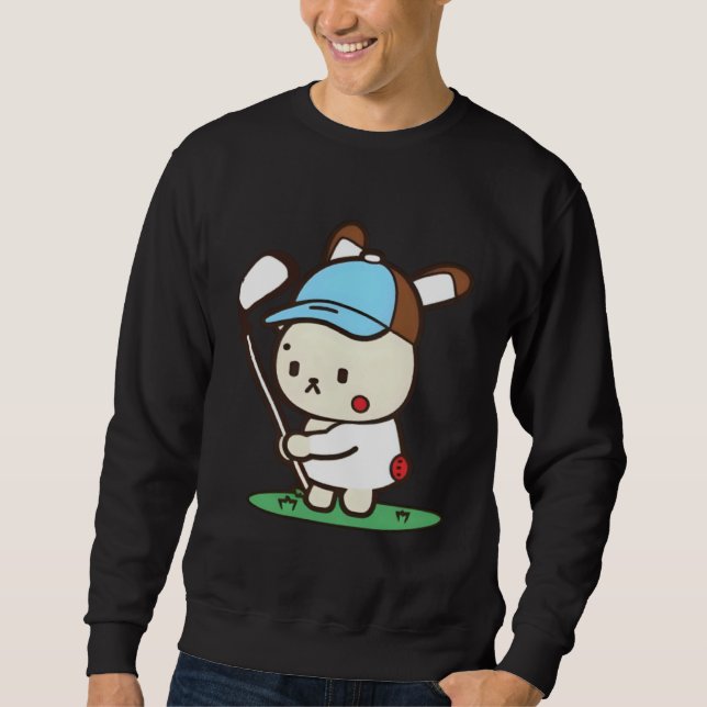 Easter Bunny Playing Golf Golf Easter  1 Sweatshirt (Vorderseite)