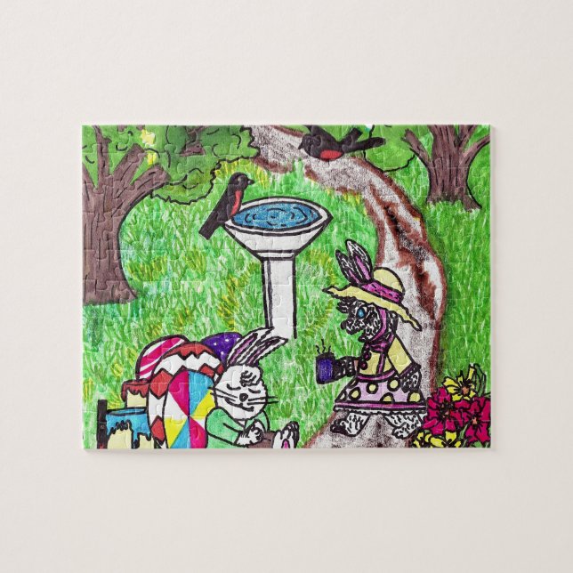 EASTER BUNNY RESTING PUZZLE (Horizontal)