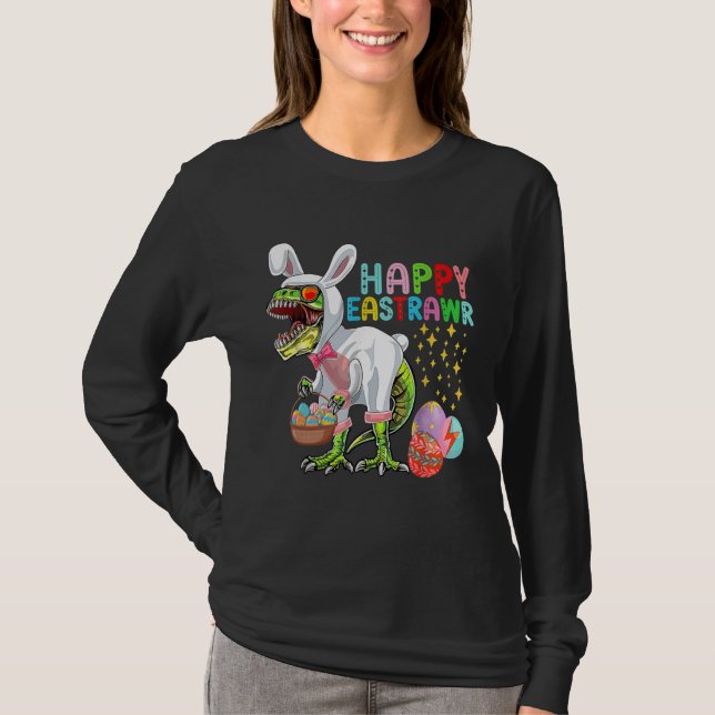 Easter Bunny Rex Dinosaur Egg  2023 Happy EastRAWR T-Shirt (Vorderseite)