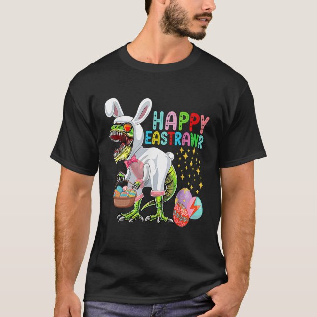 Easter Bunny Rex Dinosaur Egg  2023 Happy EastRAWR T-Shirt (Vorderseite)