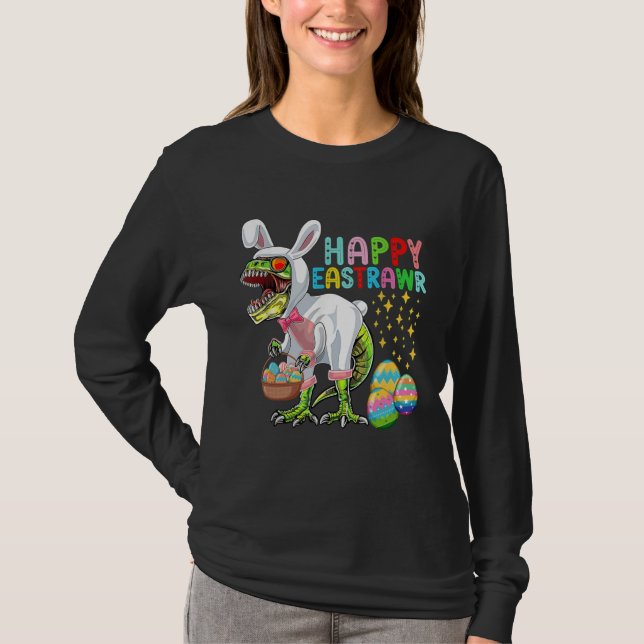 Easter Bunny Rex Dinosaur Egg  2023 Happy EastRAWR T-Shirt (Vorderseite)