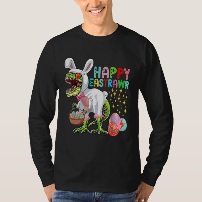 Easter Bunny Rex Dinosaur Egg  2023 Happy EastRAWR T-Shirt (Vorderseite)
