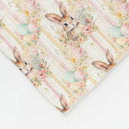 Easter Bunny Seamless Fabric – Pastel Cute Rabbit  Fleecedecke
