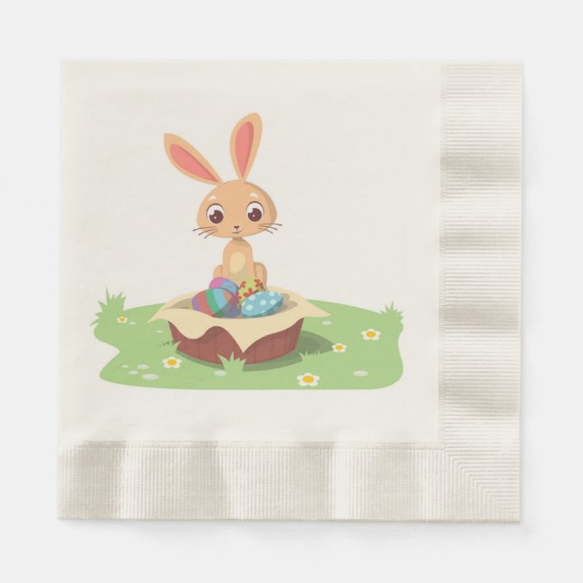 EASTER BUNNY SERVIETTE (Vorderseite)