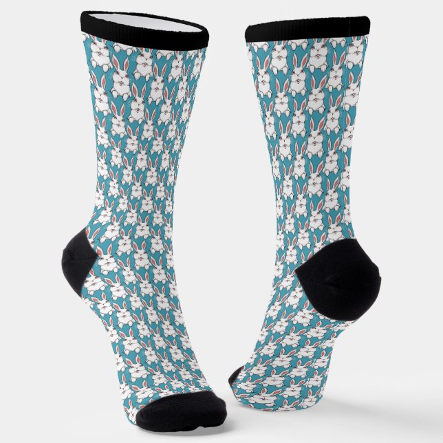 Easter Bunny Socks Festive Easter Socks Customize Socken (Gewinkelt)