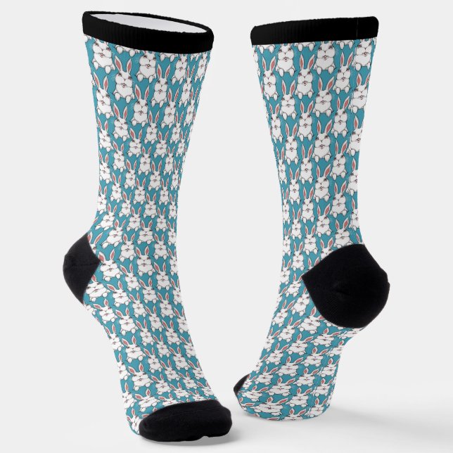 Easter Bunny Socks Festive Easter Socks Customize Socken (Gewinkelt)