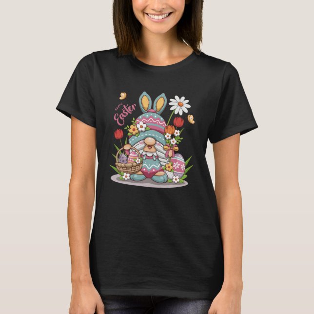 Easter Bunny Spring Gnome Easter Egg Hunting And B T-Shirt (Vorderseite)