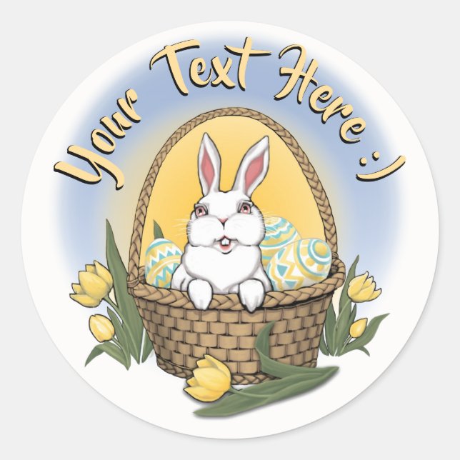 Easter Bunny Stickers Customized Easter Stickers (Vorderseite)