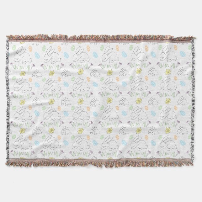 Easter Bunny Throw Blanket Decke (Vorderseite)