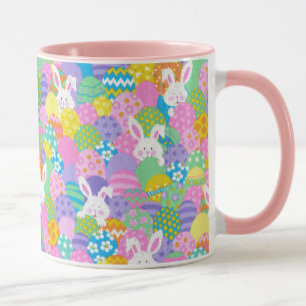 EASTER Bunny Verstecken Eier Niedlich rosa Geschen Tasse