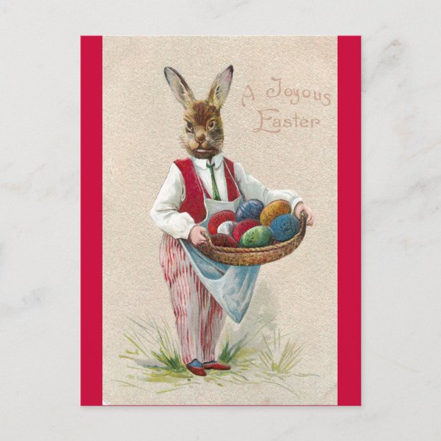 Easter Bunny with Feiertagspostkarte (Vorderseite)