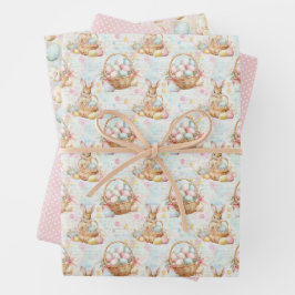 Easter Bunny Wrapping Paper Collection Geschenkpapier Set