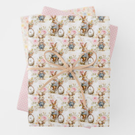 Easter Bunny Wrapping Paper Collection Geschenkpapier Set