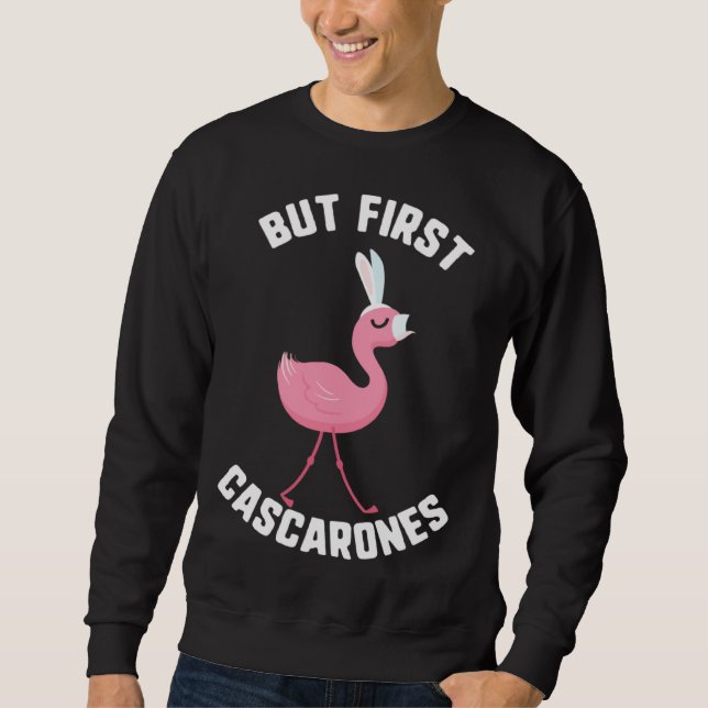 Easter But First Cascarones Flamingo Kids Spring B Sweatshirt (Vorderseite)