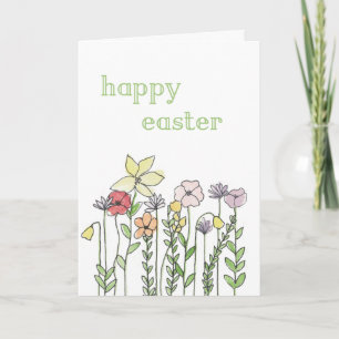 Easter card - flower illustration karte