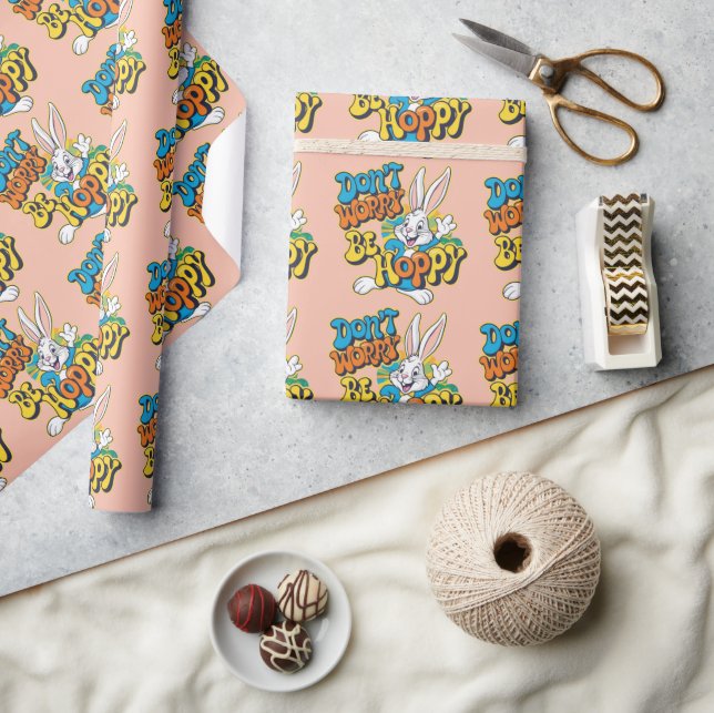 Easter CarD funny Bunny  Square Wrapping gift Geschenkpapier (Kunsthandwerk)