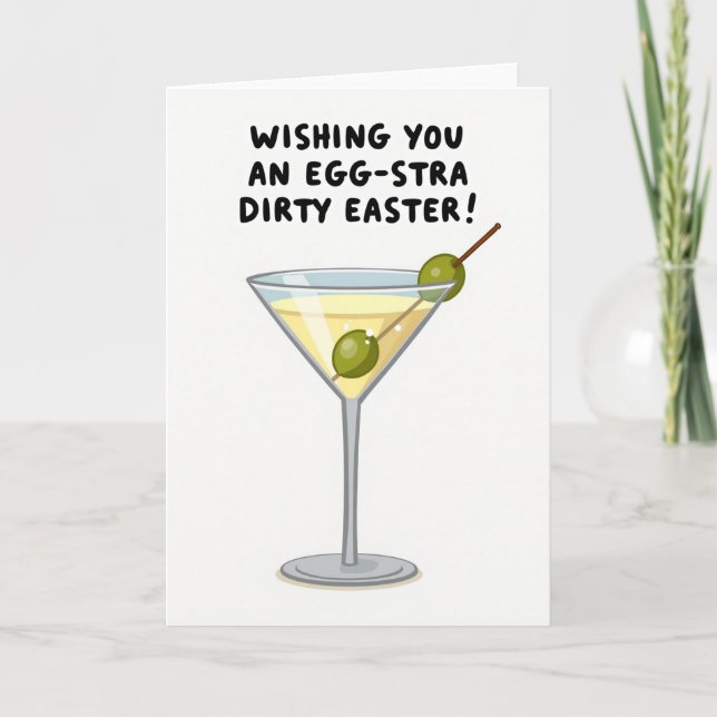 Easter Cocktail Wish Card Karte (Vorderseite)