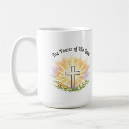 Easter Cross with Flowers - Editable Christian Mug Kaffeetasse
