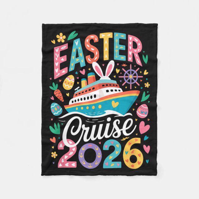 Easter Cruise Crew 2026 Matching Group Family Vaca Fleecedecke (Vorderseite)