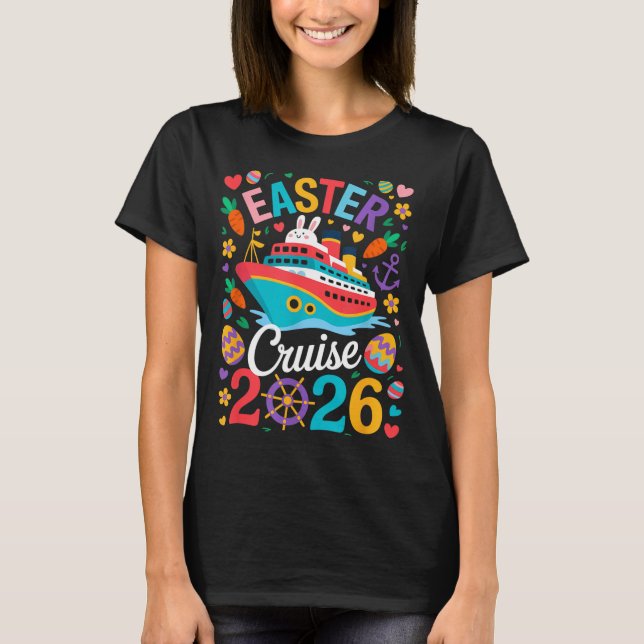 Easter Cruise Crew 2026 Matching Group Family Vaca T-Shirt (Vorderseite)