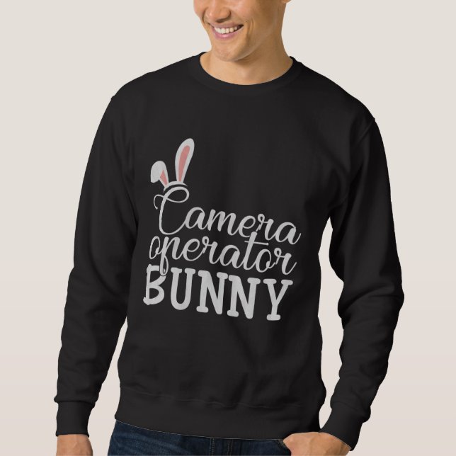 Easter Day Bunny Easter Costume  Camera Operator B Sweatshirt (Vorderseite)