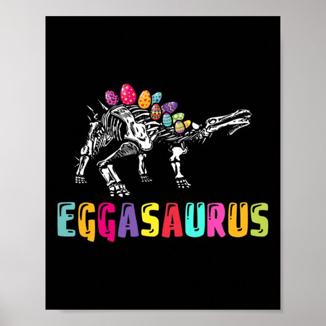 Easter Day Dino - Eggasaurus Stegosaurus Egg Dinos Poster (Vorne)