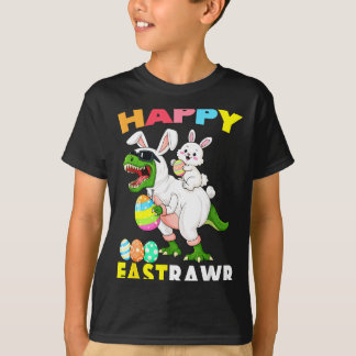 Easter Day Dinosuar T-rex Bunny Happy Eastrawr For T-Shirt