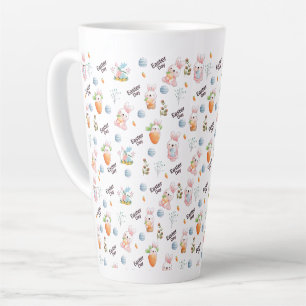 Easter Day Rabbits Pattern Milchtasse