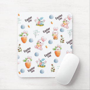 Easter Day Rabbits Pattern Mousepad