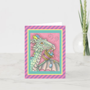 EASTER DRAGON EGG DROP GREETING NOTE CARD Blank Feiertagskarte