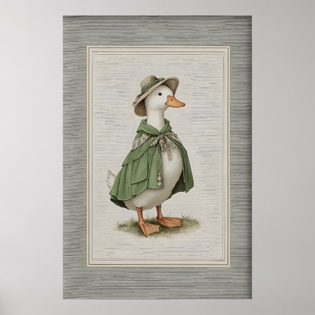 Easter Duck Printable Art, Spring Minimalist Poster (Vorne)