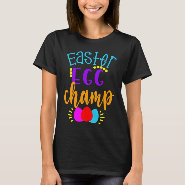 Easter Egg Champ Hunter Boys Girls Kids Hunting Ch T-Shirt (Vorderseite)