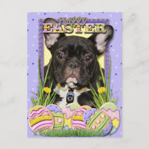 Easter Egg Cookies - French Bulldog Feiertagspostkarte