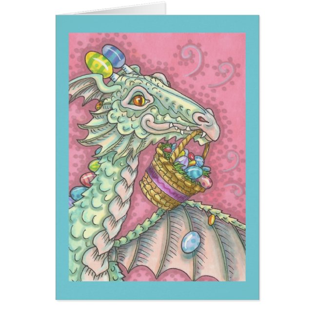 EASTER EGG DRAGON Fantasy Spring NOTE CARD Blank (Vorne)