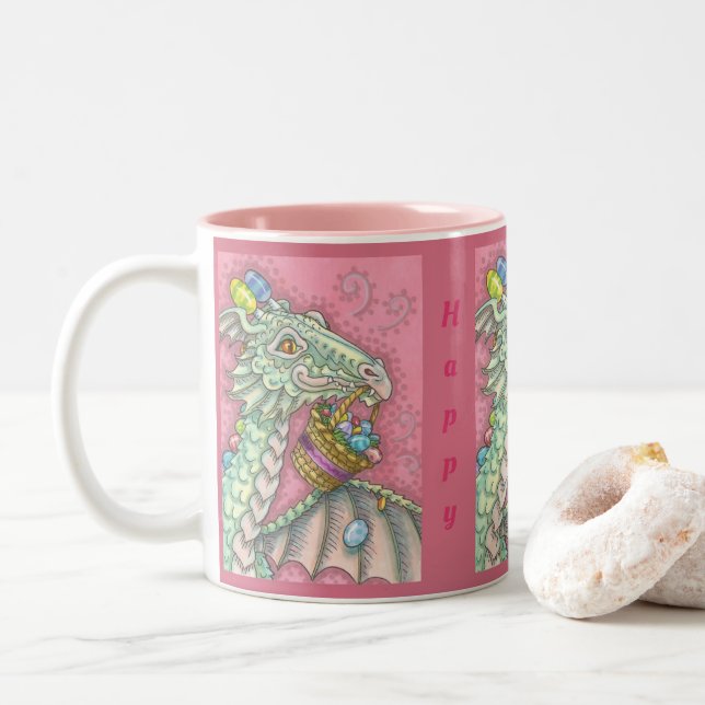 EASTER EGG DRAGON TASSE Rosa (Mit Donut)