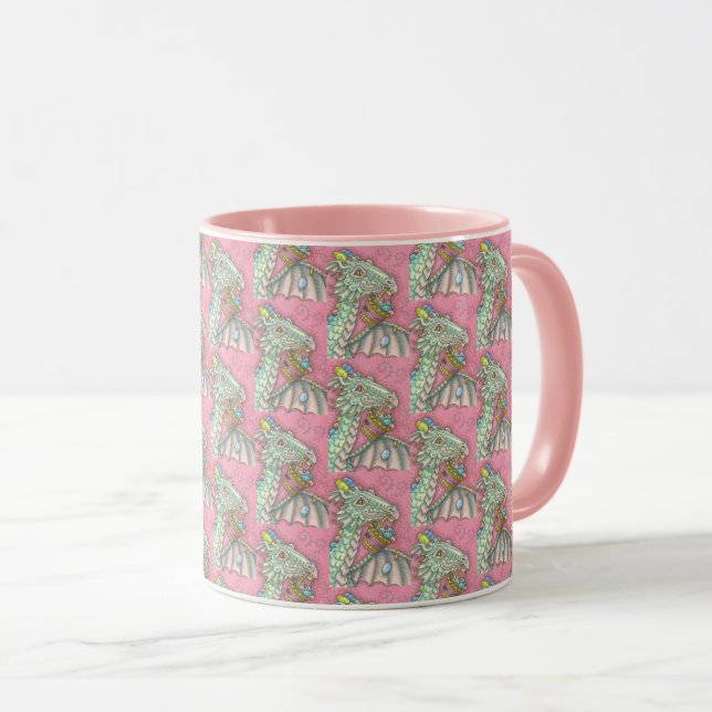 EASTER EGG DRAGON TASSE Wiederholen Pink (VorderseiteRechts)