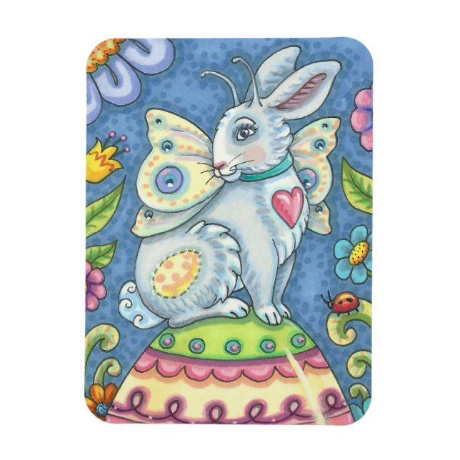 EASTER EGG FAIRY, FANTASY RABBIT MAGNET Rectangle (Vertikal)