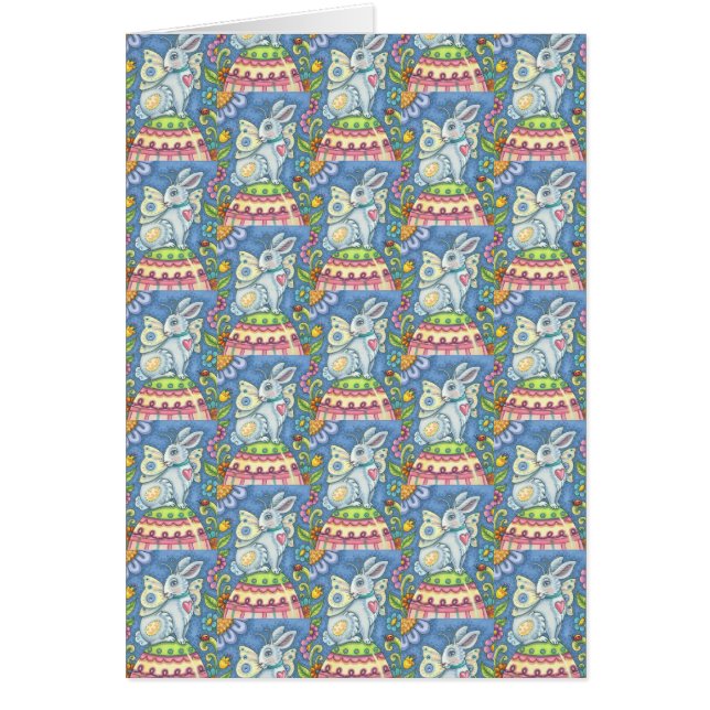 EASTER EGG FAIRY, FANTASY RABBIT NOTE CARD Blank (Vorne)