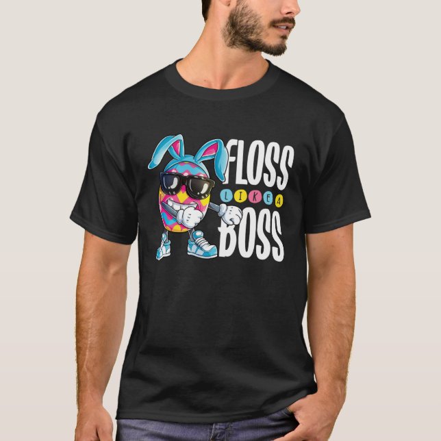Easter Egg Floss Like A Boss Boys Girls Hunter Hun T-Shirt (Vorderseite)