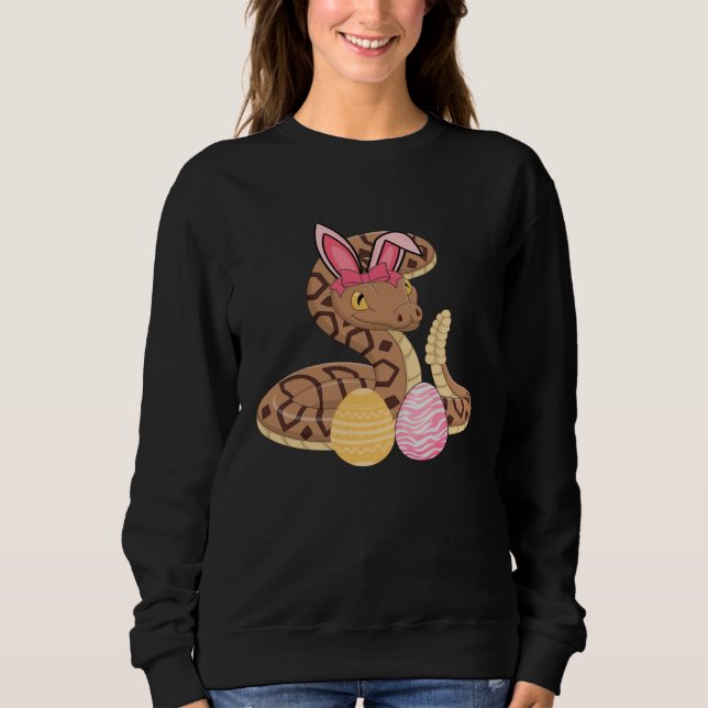 Easter Egg Hunt Bunny Ear Ball Python Easter Day 2 Sweatshirt (Vorderseite)