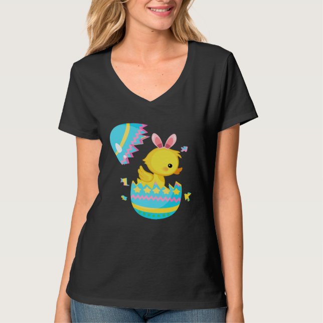 Easter Egg Hunt Bunny Ear Duck Easter Day 2023 T-Shirt (Vorderseite)