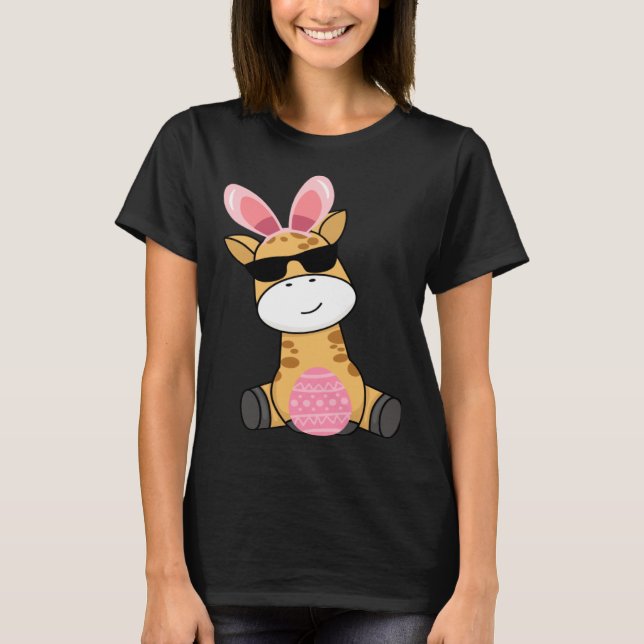 Easter Egg Hunt Bunny Ear Giraffe Easter Day 2023 T-Shirt (Vorderseite)