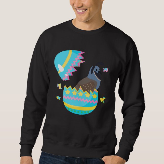 Easter Egg Hunt Bunny Ear Quail Easter Day 2023 Sweatshirt (Vorderseite)