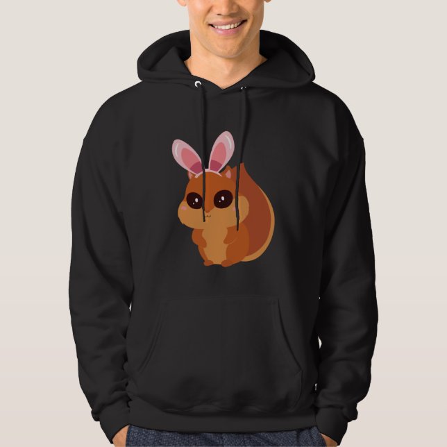 Easter Egg Hunt Bunny Ear Squirrel Easter Day 2023 Hoodie (Vorderseite)