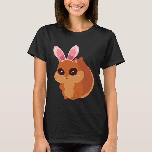 Easter Egg Hunt Bunny Ear Squirrel Easter Day 2023 T-Shirt (Vorderseite)