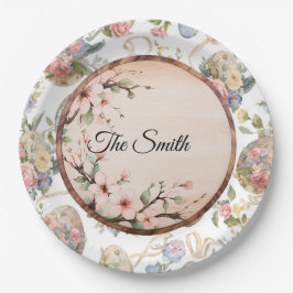 Easter Egg Hunt Party with Family Name Pappteller