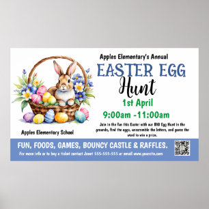 EASTER EGG HUNT PTO PTA Kirche Banner Poster