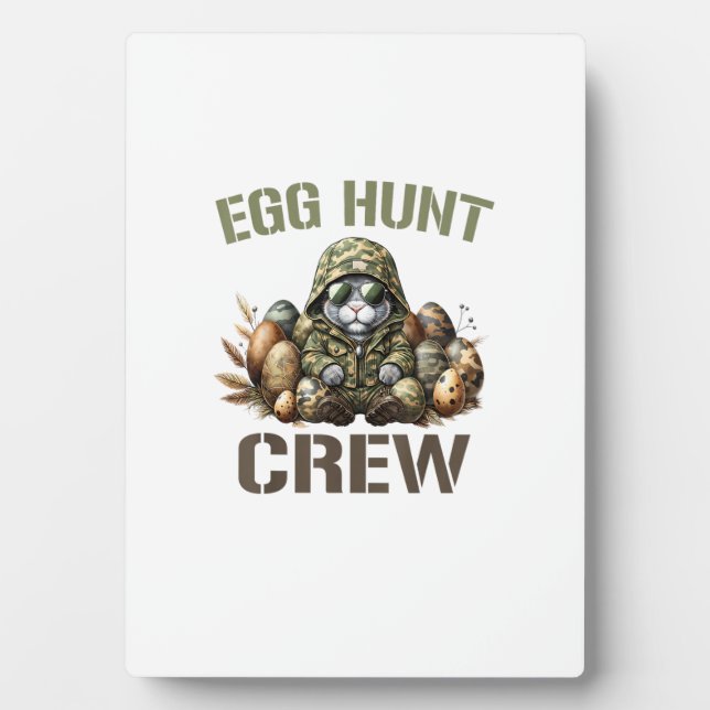 Easter Egg Hunter Crew Camo Hunting Easter Day T-S Fotoplatte (Vorderseite)