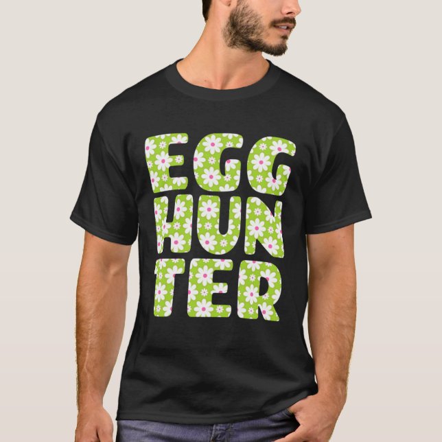 Easter Egg Hunting   Egg Hunter Spring Flowers Pri T-Shirt (Vorderseite)